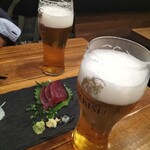 魚バル 波間 - ■絶品ヱビス樽生　700　ｘ2