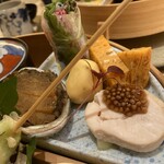 和心とんかつ あんず はなれ - 煮鮑の柔らかさと歯触りが秀逸