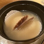 和心とんかつ あんず はなれ - ベビー帆立も香り良く