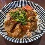 豚骨醤油らーめん まぼろし - 特製肉丼