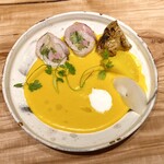 とんかつ 乃ぐち - 黒王かぼちゃのスープ