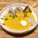 とんかつ 乃ぐち - 黒王かぼちゃのスープ