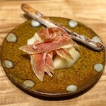 とんかつ 乃ぐち - フルーツと生ハムの前菜