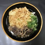 大力うどん - 持ち帰り　肉、ごぼう天うどん