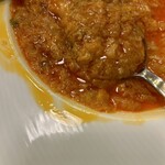 神の饗 - 海老チリソースアップ！沢山のネギ微塵切りがアクセント