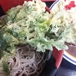 六花そば - カレーセット(そば)＋春菊の天ぷら