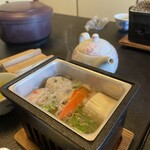 懐石宿  潮里 - 朝食：けっこうに濃い味