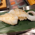 野毛 かど平 - 生イカゲソ握り