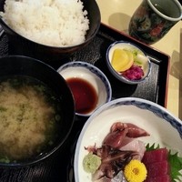 江戸徳 - ランチのさしみ定食＠1,600円 (@_@。