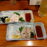 小半 - 白子ポン酢と皮ハギ肝和え