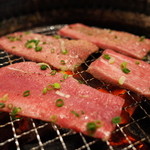 炭焼 金竜山 - 上タン焼き中 2014.5.1X