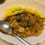 tell me キッチン - チキンライス　玉子焼き添え