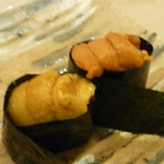 銀座 鮨青木 - 馬糞雲丹とムラサキウニ