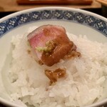 茜坂大沼 - ●お食事「与市の鰤の胡麻ダレ茶漬け」