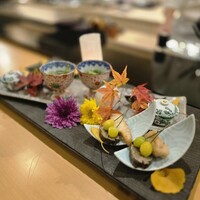 肉割烹 赤坂ゆうが - 八寸 むちゃくちゃ綺麗でうわぁ♥てなりました