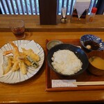 天ぷら 丸豊 - 丸豊天ぷら定食（ご飯大盛り）