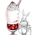 パフェ専門店 幸せのレシピ スイート - 白うさぎのしあわせ苺みるく