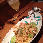 和音 - 帆立とドライトマトのアーリオオーリオ（≧∇≦）バリバリ美味い