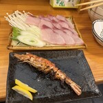 魚善 - 鰤しゃぶ　焼き海老