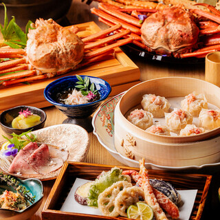 【蟹的全套餐】包含蟹的品尝和蟹锅等无限畅饮套餐