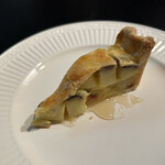 cafe chestnuts - 半分にカットしてオーブントースターで温めハチミツを添え