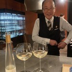 山形座 瀧波 - ソムリエさん✨暖かいお人柄がつたわるー！食べログに載せても良いとおっしゃっていただいたので( ✌︎'ω')✌︎