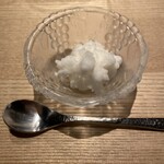 山形座 瀧波 - アオモリトドマツのシャーベットをお口直し