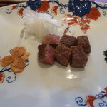 八王子うかい亭 - ステーキ完成