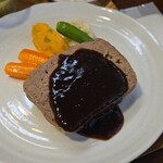 キッチン ブルー グローブ - テリーヌのアップ、気持ち大きめ