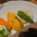 キッチン ブルー グローブ - 緑の野菜は・・