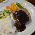 キッチン ブルー グローブ - ワンプレートにして