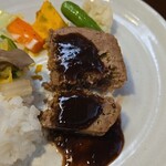 キッチン ブルー グローブ - 手前からカット