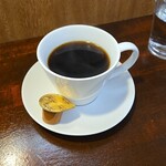 キッチン ブルー グローブ - ホットコーヒーのアップ