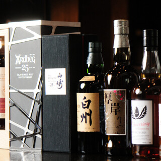 ジャパニーズウィスキーをはじめ、多彩なドリンクをラインナップ