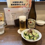 ぎょうざ屋 くまぞう - きゅうりタタキ380円