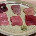 鮨 塩釜港 銀座 極 - 6種食べ比べ