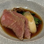 鮨 塩釜港 銀座 極 - 大トロのすき焼き