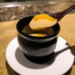 名駅 鉄板焼き 森本Ｘ Premium - ウニソースの茶碗蒸し