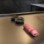 名駅 鉄板焼き 森本Ｘ Premium - 焼きしゃぶと鮑