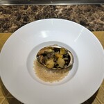 名駅 鉄板焼き 森本Ｘ Premium - 鮑の肝バター醤油