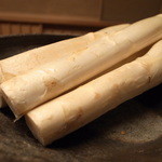 緒方 - ホワイトアスパラ、こんなにふっといの♪