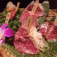 はなもんや - ランチのコース肉盛り合わせ