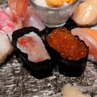 おたる政寿司 本店 - エビ味噌とイクラ