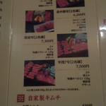 焼肉 金牛 - メニュー＠２０１４．０５