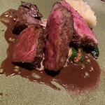 Dining Riz Ohno - 和牛ランプのグリル青山椒と赤ワインソース