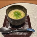 天冨良 ふぐ 銀座 天 - 白子の茶碗蒸し