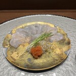 天冨良 ふぐ 銀座 天 - 虎ふぐ薄造り