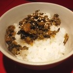 らーめん市野々 - 「セット」の高菜御飯　やっぱり福井は、御飯が美味しいですね。