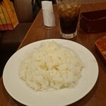 ロイヤルホスト - コカコーラと、お代わりの大盛ライスです。