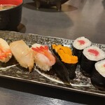 三海の華 - ズワイ蟹、ほっき、甘エビ、雲丹、鉄火。